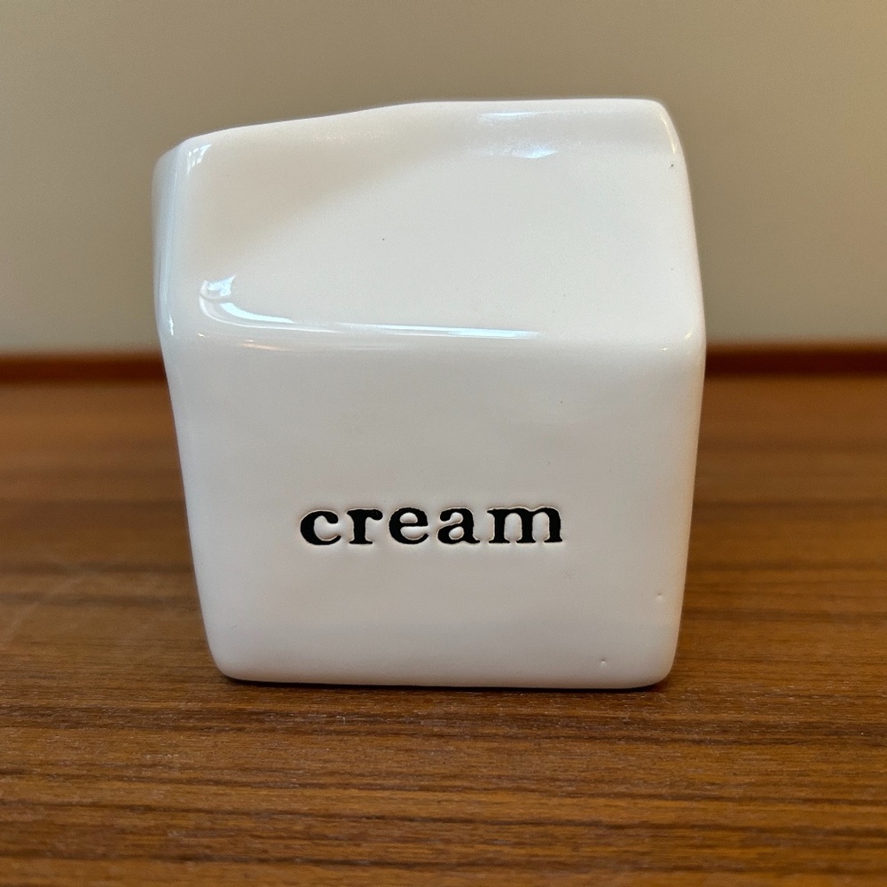 White Ceramic Crate & Barrel Creamer